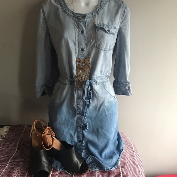 Tribal Dresses & Skirts - Tribal jeans Chambray Ombré Dress 🌷